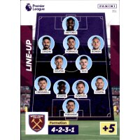 351 - West Ham United Line-Up - Aufstellkarten - 2022/2023