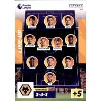 369 - Wolverhampton Wanderers FC Line-Up - Aufstellkarten...
