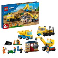 LEGO® City Fahrzeuge 60391 - Baufahrzeuge und Kran mit Abrissbirne