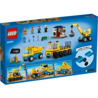 LEGO® City Fahrzeuge 60391 - Baufahrzeuge und Kran mit Abrissbirne