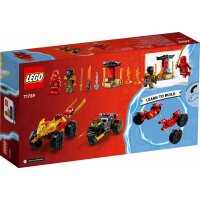 LEGO® NINJAGO 71789 - Verfolgungsjagd mit Kais Flitzer und Ras Motorrad