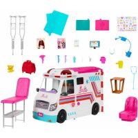 Barbie 2-in-1 Krankenwagen Spielset (mit Licht &...