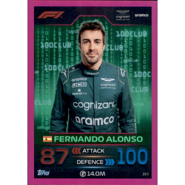 351 - Fernando Alonso - Club 100 - PINK - 2023
