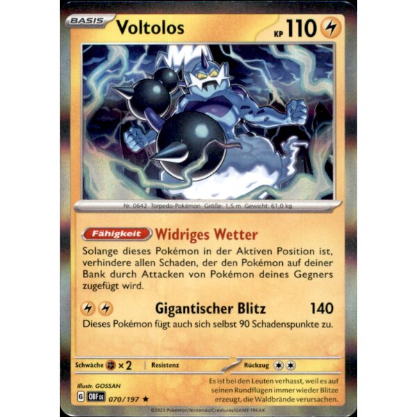 070/197 - Voltolos - Holo Rare - OBF Karmesin & Purpur