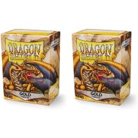 2x Dragon Shield Standard Sleeves - Matte Gold (2x100 Sleeves)
