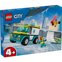 LEGO® City Fahrzeuge 60403 - Rettungswagen und Snowboarder