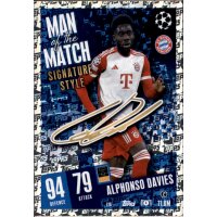 416 - Alphonso Davies - Man of the Match Signature Style...