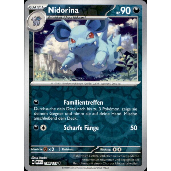 030/165 - Nidorina - Reverse Holo - Karmesin & Purpur 151