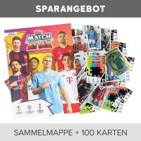 Champions League 2023/24 - Trading Cards -  1 Sammelmappe + 100 verschiedene, zufällige Karten