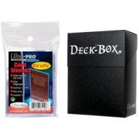 Ultra Pro Black Deck Box Schwarz mit 100 Soft Sleeves