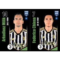 Sticker 320 Arkadiusz Milik/Federico Chiesa