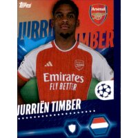 Sticker 53 Jurrien Timber - Arsenal FC