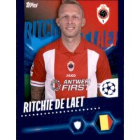 Sticker 602 Ritchie De Laet - Royal Antwerp FC