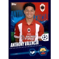 Sticker 609 Anthony Valencia - Royal Antwerp FC