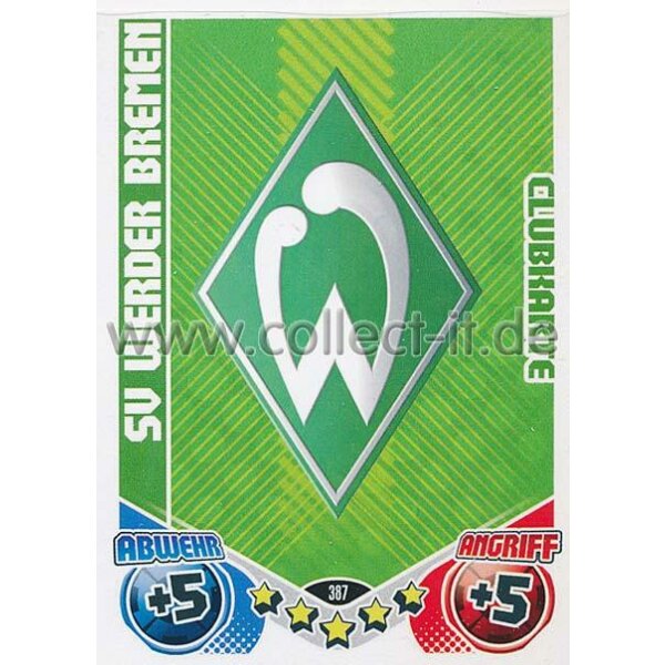MX-387 - SV WERDER BREMEN - Clubkarte - Saison 11/12