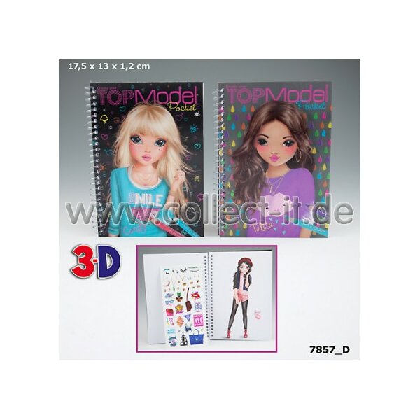 Depesche 7857 - TOPModel Pocket Malbuch mit 3D Cover