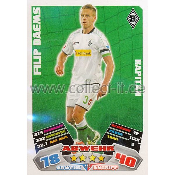 MX-445 - FILIP DAEMS - Borussia Mönchengladbach - Kaptitän - Saison 12/13