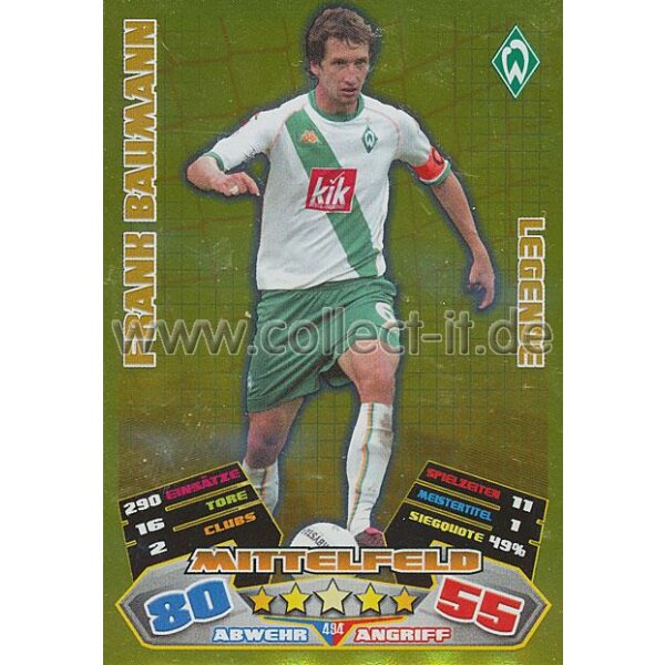 MX-494 - FRANK BAUMANN - SV Werder Bremen - Legende - Saison 12/13