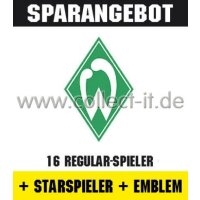 Mannschafts-Paket mit Starspieler und Wappen - Werder...