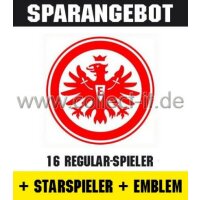 Mannschafts-Paket mit Starspieler und Wappen - Eintracht...