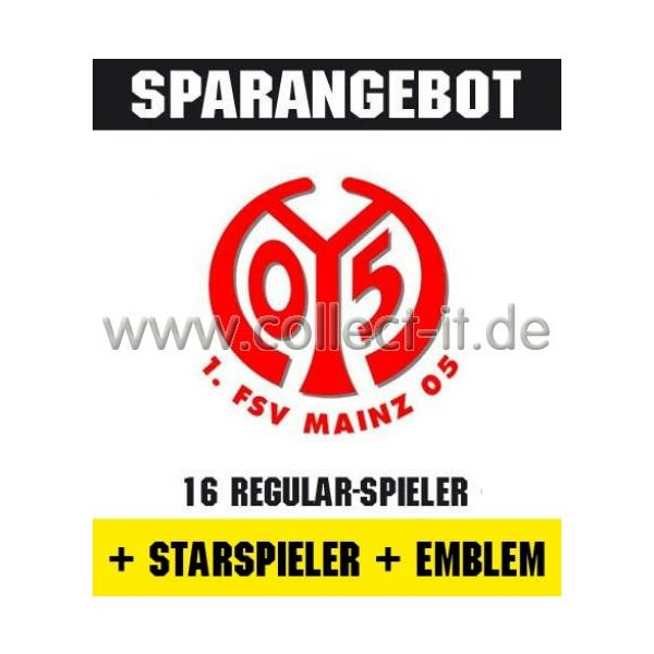 Mannschafts-Paket mit Starspieler und Wappen - 1. FSV Mainz 05 - Saison 2013/14