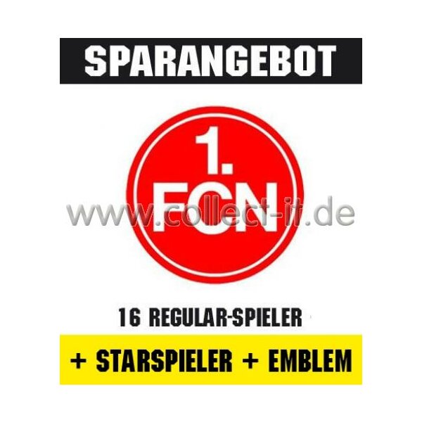 Mannschafts-Paket mit Starspieler und Wappen - 1. FC Nürnberg - Saison 2013/14