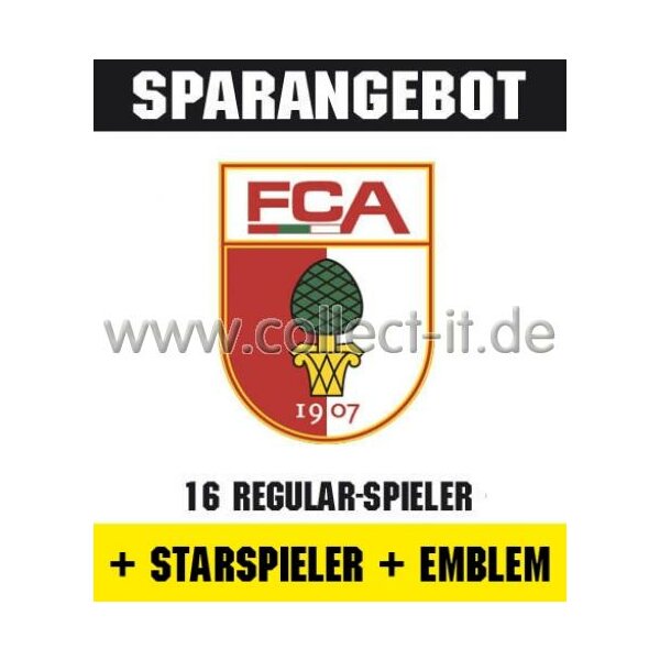 Mannschafts-Paket mit Starspieler und Wappen - FC Augsburg - Saison 2013/14