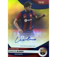 Marcos Alonso Autogramm 29/50 - Topps FC Barcelona Team...
