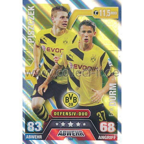 MX-568 - Lukasz PISZCZEK & Erik DURM (Defensiv-Duo)- Duo-Karte - Saison 14/15