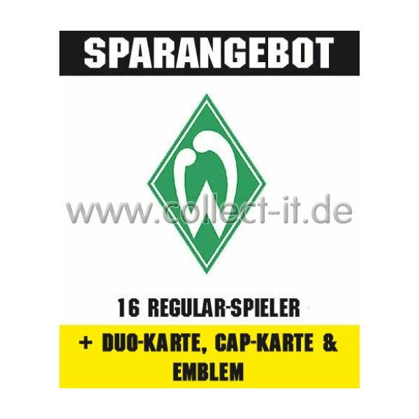 Mannschafts-Paket mit Duo-Karte, Cap-Karte & Emblem - SV Werder Bremen - Saison 2014/15 - Saison 14/15