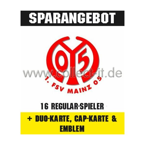 Mannschafts-Paket mit Duo-Karte, Cap-Karte & Emblem - 1. FSV Mainz 05 - Saison 2014/15 - Saison 14/15