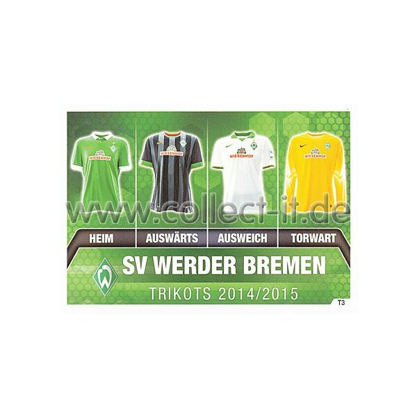 MX-T03 - Trikotkarte SV Werder Bremen - Spezial Karte - Saison 14/15