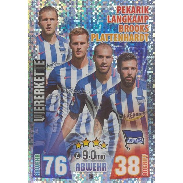 MX-036 - Peter PEKARIK, Sebastian LANGKAMP, John Anthony BROOKS & Marvin PLATTENHARDT - Viererkette - Saison 15/16