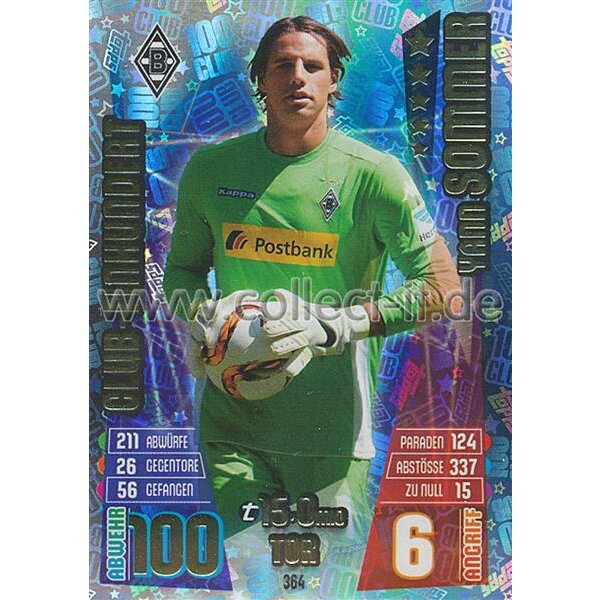 MX-364 - Yann SOMMER - Club-Einhundert - Saison 15/16