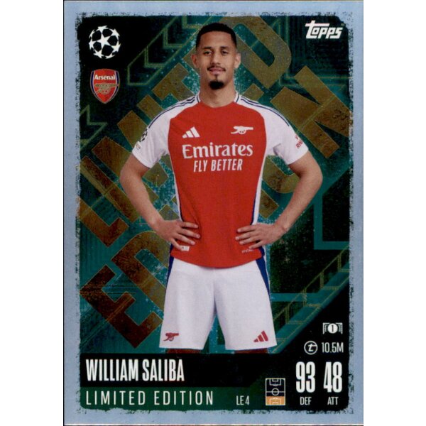 william saliba limited edition card 2024-2025 PANINI SELECT FIFA RELIC PATCH AUTO Footy Depot FOOTBALL/SOCCER | William Saliba 2024/25
