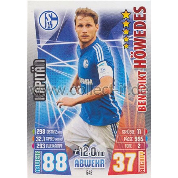 MX-542 - Benedikt Höwedes - Kapitän 1. Bundesliga - Saison 15/16