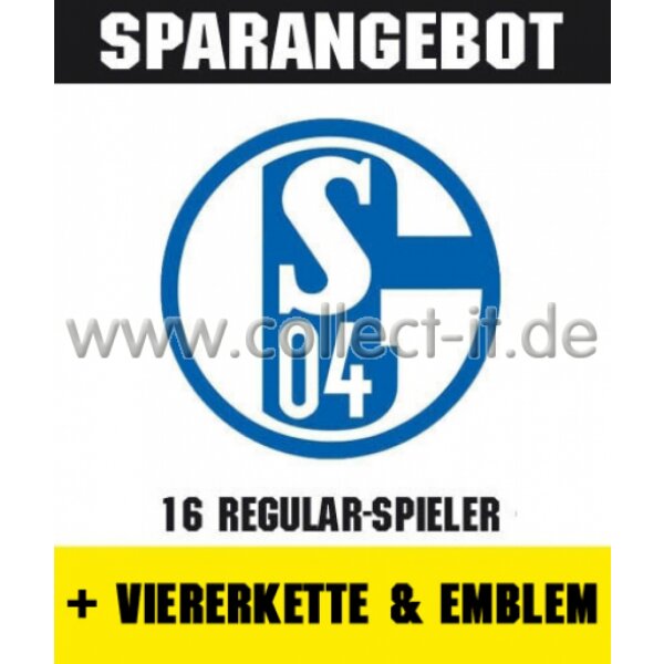 Mannschafts-Paket mit Viererkette & Emblem - FC Schalke 04 - Saison 2015/16