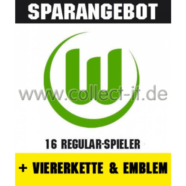 Mannschafts-Paket mit Viererkette & Emblem - VFL Wolfsburg - Saison 2015/16