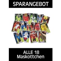 Topps Match Attax - 2016/17 - ALLE 18 Maskottchen-Karten...