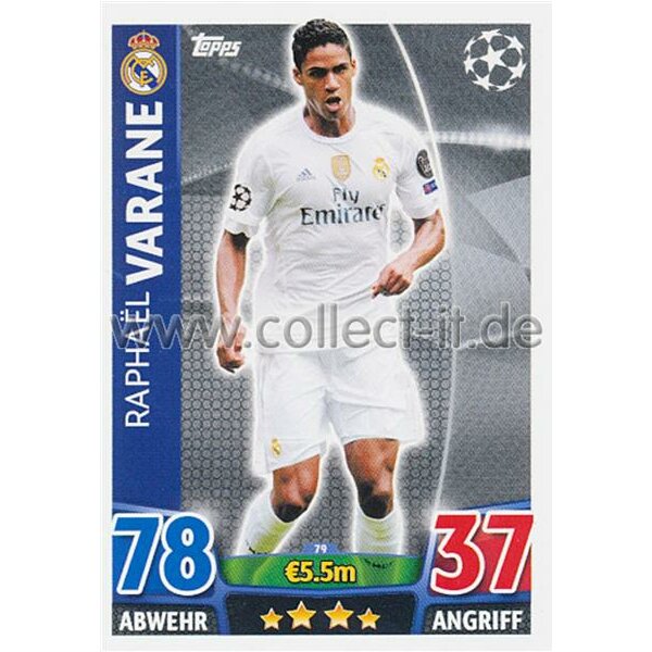 CL1516-079 - Raphaël Varane - Base Card