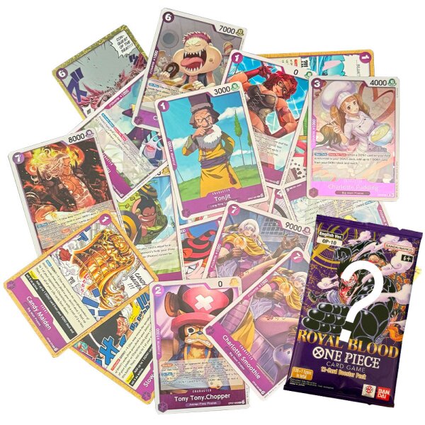 One Piece Card Game - 20 Karten PURPLE + 1 Booster