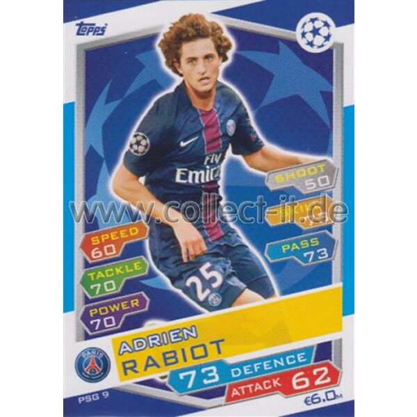 CL1617-PSG-009 - Adrien Rabiot - Paris Saint-Germain