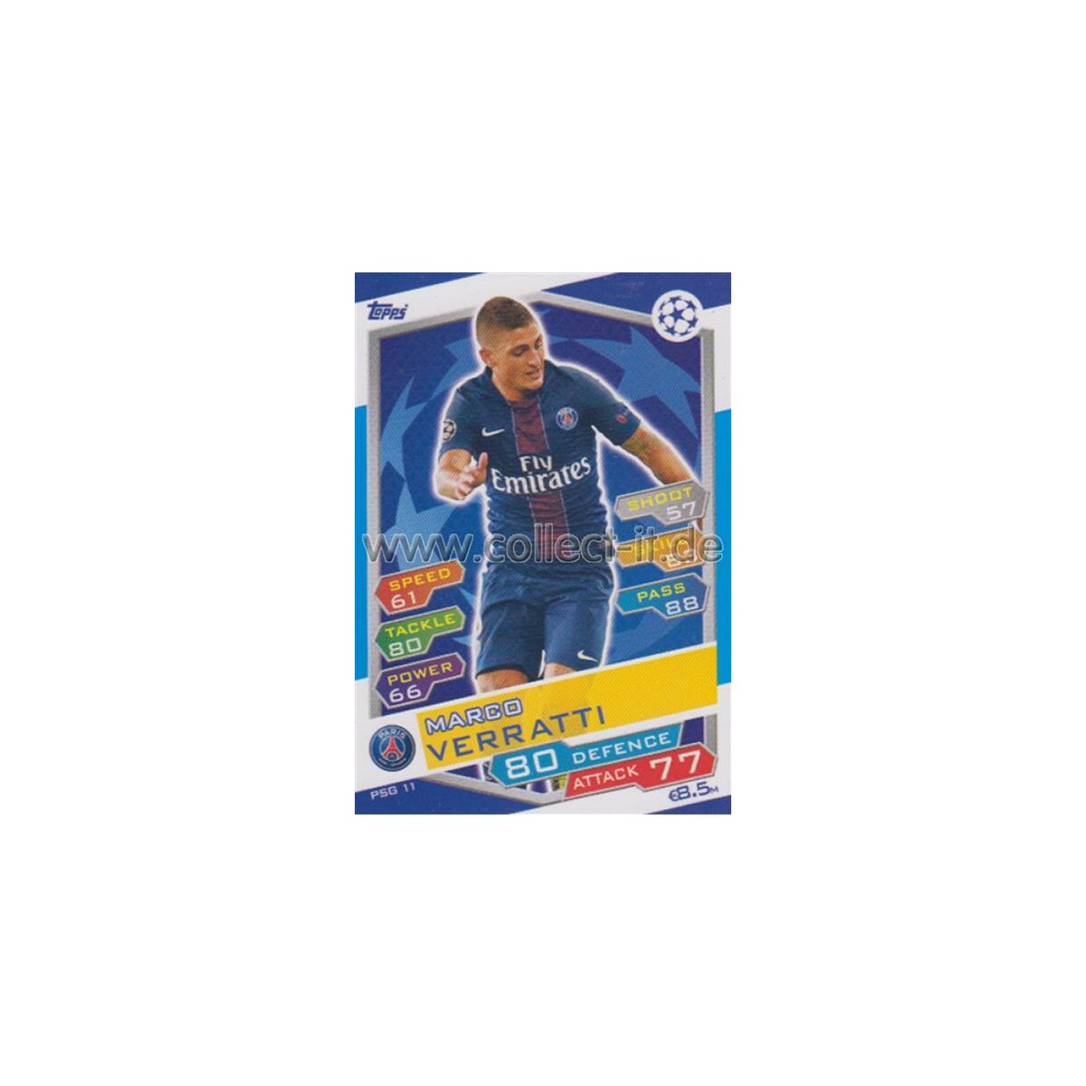 VERDY × PSG Paris Saint-Germain VERRATTI 2013-14 Paris Saint-Germain Home Shirt Verratti #24 - 5/10 - (M)