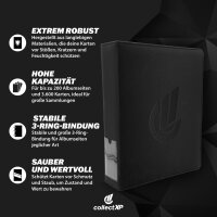 collectXP – Sammelkarten Ordner – Premium Sammelordner, Ring Binder für alle TCG & Sammelkarten (schwarz)