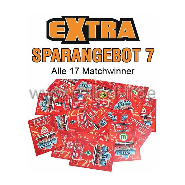 Match Attax EXTRA - Spar 7 - ALLE 17 Matchwinner - Saison 13/14