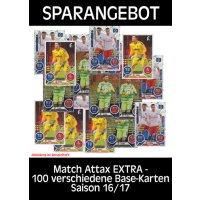 Match Attax EXTRA - 100 verschiedene Base-Karten - Saison 16/17