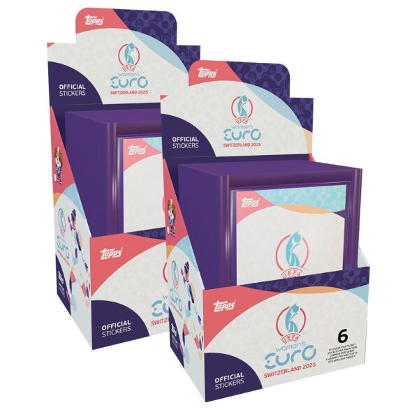 UEFA Womens EURO 2025 Switzerland - Sammelsticker - 2 Displays (100 Tüten)