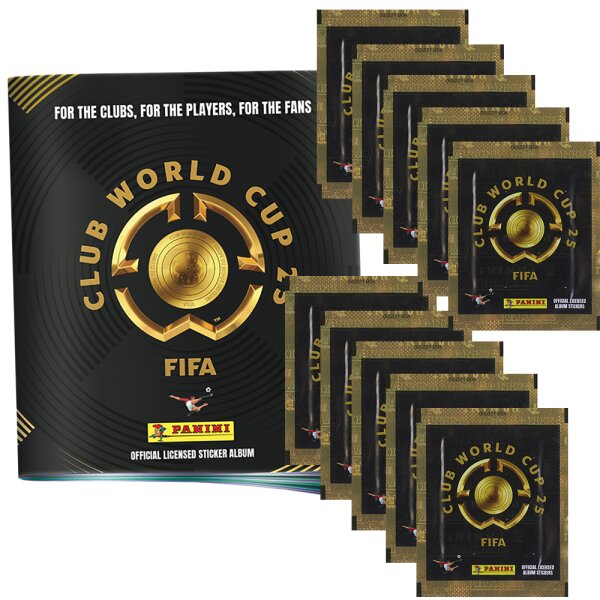 FIFA Club World Cup 2025 - Sammelsticker - 1 Album + 10 Tüten