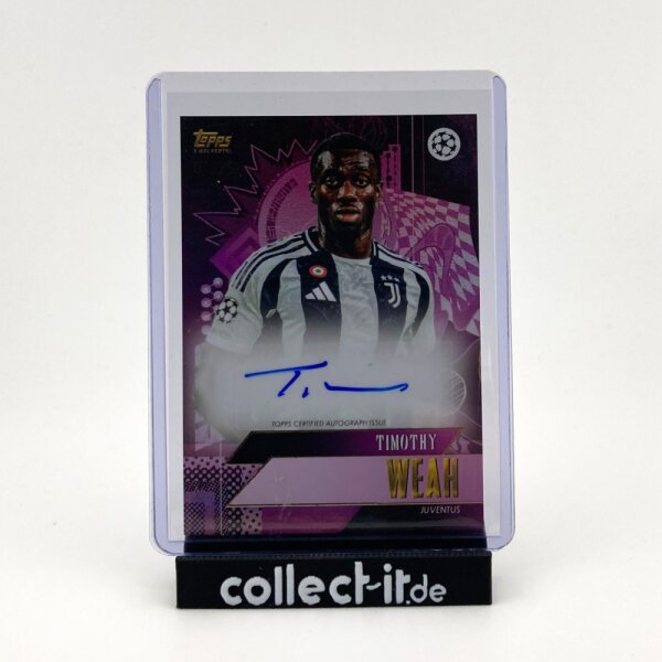 Timothy Weah Autograph 01/25 - Topps UCC Gold 2024/25