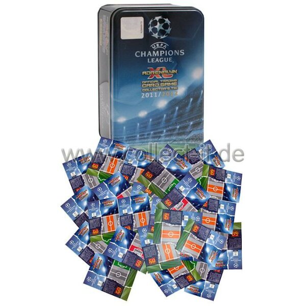 Panini Adrenalyn XL - CL 2011/12 - Spar 1 - 100 gemischte Base Cards + LEERE Tin Box